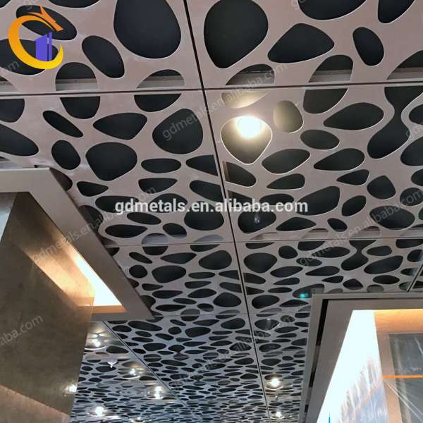 High end hotel interior stainless steel laser cut decorative ceiling panel